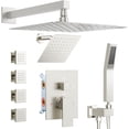 thumbnail image 5 of Shower Faucet Set Shower Systems, Way Shower Faucet with in Handheld, Ceiling Mount Dual Rain Shower Head for Two People Shower Head-Handheld-Wall Mounted, Chrome), 5 of 5