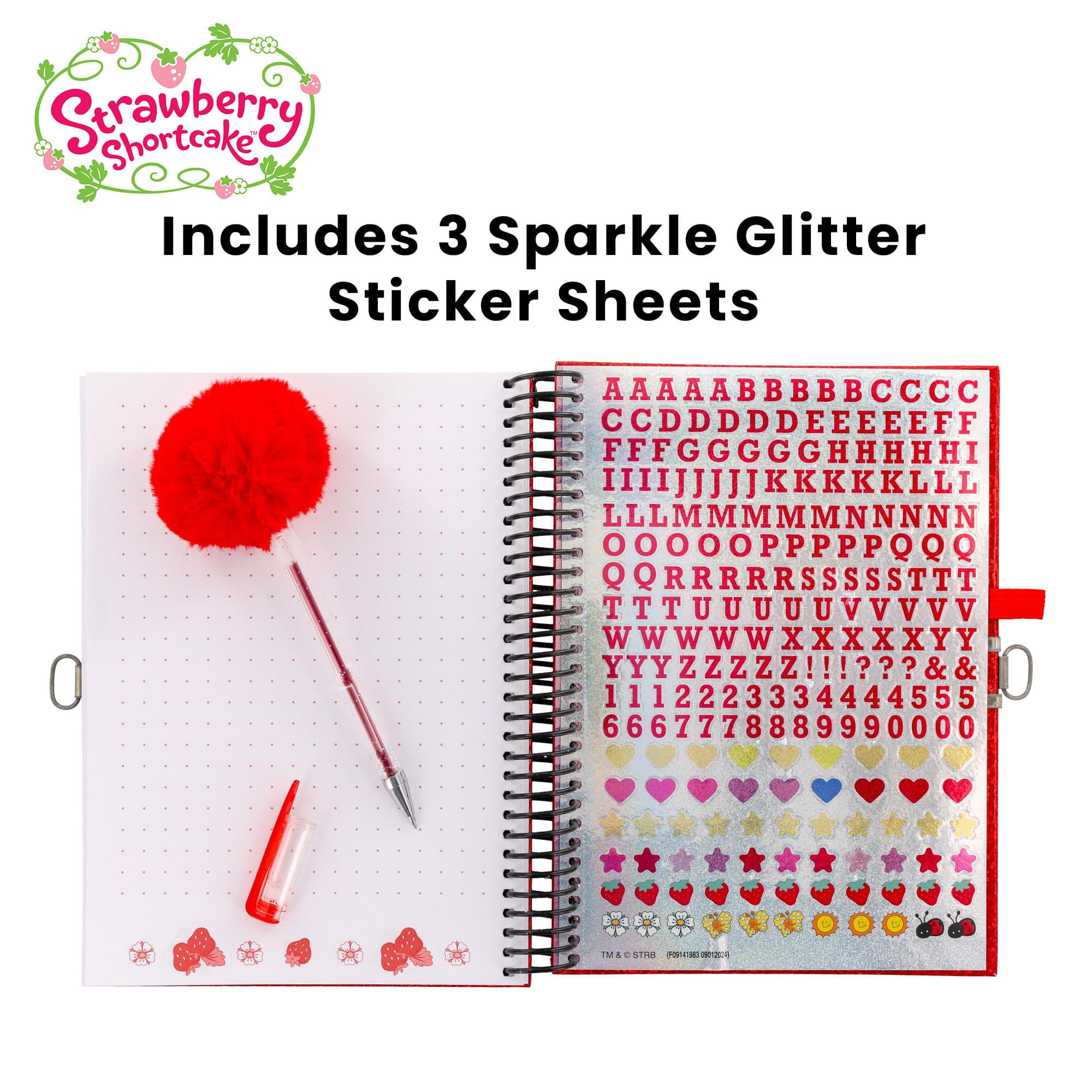 Strawberry Shortcake Spiral Notebook With Lock, Pen and