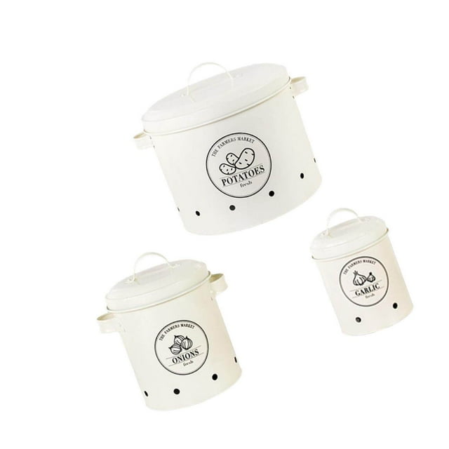Onion Kitchen Food Crisper Vegetable & Fruit Saver Container set Breathable Fresh Storage White
