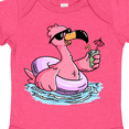 thumbnail image 4 of Inktastic Flamingo with Sunglasses Pool Float and Drink Boys or Girls Baby Bodysuit, 4 of 5
