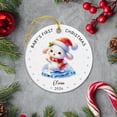 thumbnail image 5 of Bunny Xmas Ornament, Customized Name Baby First Year Gift, Bunny Baby Gift from New Parents, Personalized 2025 Baby's 1st Xmas Ornament, Newborn Ceramic Ornament, Baby 1st Christmas Ornament 6LPu9j, 5 of 6
