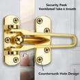 thumbnail image 6 of Aiteng 2Pcs Door Lock, Durable Door Security Latch, Extra Door Lock from Inside Suitable for Home and Hotel, Gold, 6 of 7