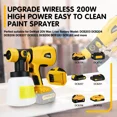 thumbnail image 4 of Cordless Paint Sprayer For Dewalt 20V Battery Airless Spray Gun for Fence Cars, 4 of 10