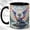 Black, variant on Pastel Dragon Coffee Mug, Mountain Dragon Mug, Ceramic 11 oz