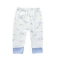 thumbnail image 6 of Povozer 0-3 Months Baby Girl Clothes Fashion 8PCS Baby Boy Girl Tops+Hat+Pants+Bib+Sock Shose+Romper Outfits Set for 0-3 Months,Blue, 6 of 7