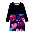 thumbnail image 3 of Ugoldhm Girls Valentines Lace Party Dress 4-14Y Fall Long Sleeve Crew Neck Fashion Outfit for Kids, 3 of 4