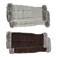 thumbnail image 1 of Winter Arm Warmers Warm Fingerless Gloves Hand Crochet, 1 of 5