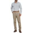 thumbnail image 2 of CAMISAS DE NEGOCIO DE MANGA LARGA PARA HOMBRES CON PATRÓN A CUADROS XL NEGRO GRIS, 2 of 5
