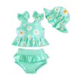 thumbnail image 1 of Traje de baño Tankini Mioglrie Green Daisy para bebé, conjunto de 6-12 m, 1 of 5