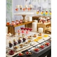 thumbnail image 3 of 5.5 x 13 Inches Clear Mini Rectangle Plastic Tray – Disposable Serving Platter for Appetizers Desserts Snacks Fruits Catering Parties Events Buffet Food Display Elegant Lightweight Plastic Tray (4), 3 of 3