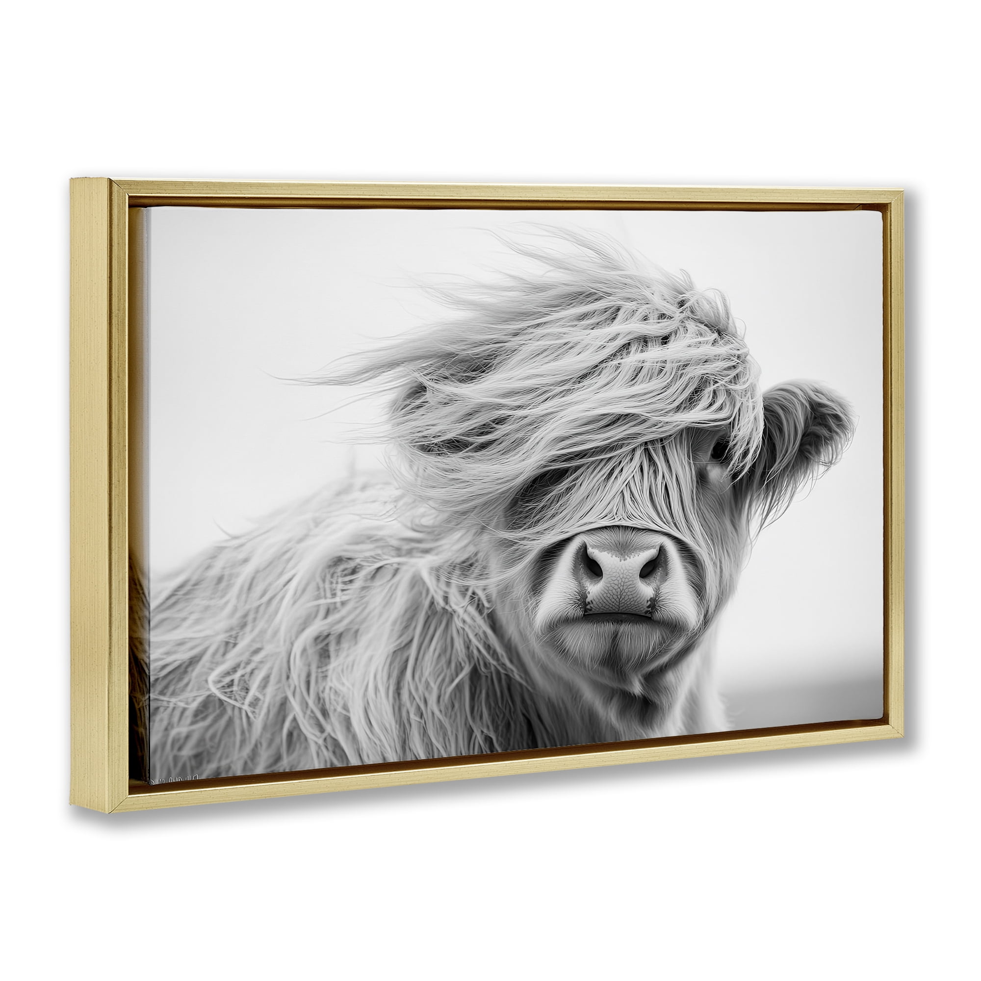 Stupell Industries Easy Breezy Highland Gold Framed Floater Canvas Wall Art, design by Tina LeCour