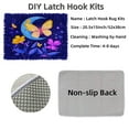 thumbnail image 3 of DIY Latch Hook Rug Kits Cartoon Butterfly and Flower Stamped Non-slip Mat Crochet Yarn Hook and Latch Emboridery Tapestry for Home Floor Decor and Pet Warm Cushion 52x38cm(2), 3 of 7