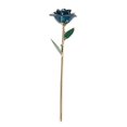 thumbnail image 2 of 24K Gold Plated Rose Gold Dipped Rose Decoration Real Rose Gold Plated Ornament with Stand for Wedding Birthday Dark Blue, 2 of 5