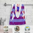 thumbnail image 4 of Purple Red Check Hand Towels 2 PCS, Happy 4th of July Star Kitchen Towel Ultra Soft and Highly Absorbent,Decorative Fingertip Face Towel for Bathroom Hotel, 28.3"x14.4", 4 of 4