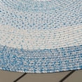 thumbnail image 6 of SAFAVIEH Braided Kent Geometric Machine Washable Reversible Area Rug, Blue/Aqua, 3' x 3' Round, 6 of 13