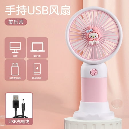 

Kawaii Sanrio Fan Kuromi Mobile Phone Stand Cinnamoroll Mini Fan Portable My Melody Usb Fan Hello Kitty Desk Fan Kid Toy Girl