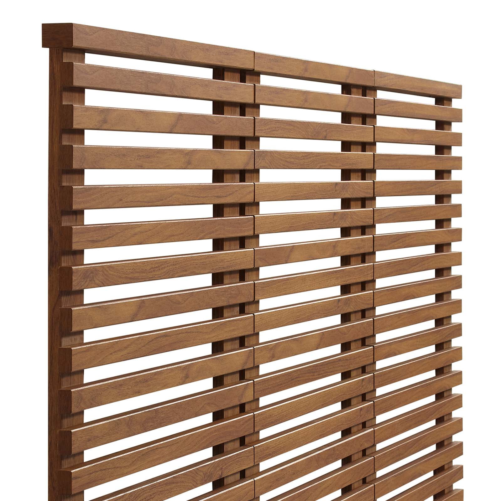 Modway Render Wall Mount Modern Wood Queen Headboard in Walnut