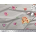 thumbnail image 3 of Soimoi Cotton Voile Fabric Flower & Leaves Watercolor Printed Craft Fabric by the Yard 56 Inch Wide, 3 of 3