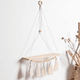 thumbnail image 2 of Estante colgante de pared con borlas de madera, estantes de madera tejidos para colgar en la pared, para decoración del hogar, dormitorio, sala de estar, 2 of 7