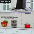 thumbnail image 3 of Combo SUPRA ROSMARINO Parrilla Empotrable 5 Quemadores 76 cm Y Campana Extractora 76 cm Cristal Curvo con Sensor, 3 of 11