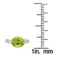 thumbnail image 3 of Sterling Silver with Natural Peridot and White Diamond Vintage Ring, 3 of 3