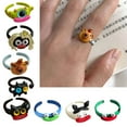 thumbnail image 6 of SIEYIO Adjustable Size Rings Ugly Doll Style Rings Cute Cartoon Character Women Jewelry, 6 of 20