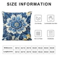 thumbnail image 6 of Nawypu Boho Flower Throw Pillow Covers Plush Square Pillow Covers Set Decorative Pillowcase for Couch Sofa Bed Car Home Farmhouse ，Blue and White Porcelain 2pcs, 6 of 6