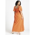 thumbnail image 2 of ELOQUII Women's Plus Size Eyelet Tie Front Maxi Dress, 2 of 3