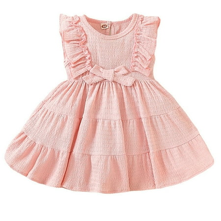 

Dot Dress for Girls 2 Princess Dresses Baby Girls Cotton Leopard Autumn Sleeveless Ruffle Solid Princess Dress Clothes Bohemian Dress Girls Dress Girls Size 7
