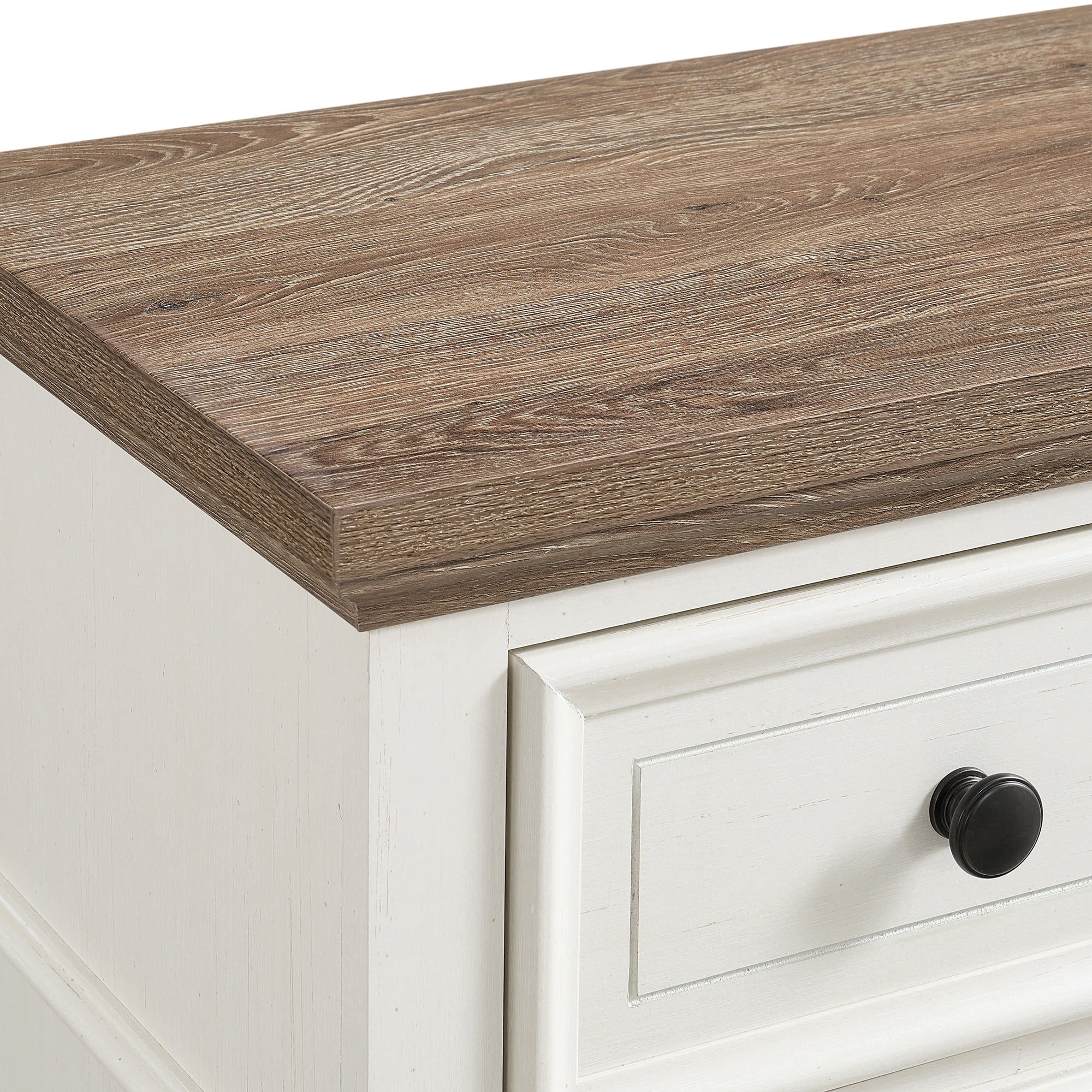 Picket House Furnishings Ulysses Youth 7-Drawer Dresser in Brown and White