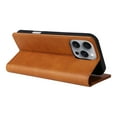 thumbnail image 4 of ELEHOLD Case for iPhone 16 Pro, RFID Blocking Wallet Phone Case, Shockproof Leather Cover with Kickstand, Magnetic Closure,Brown, 4 of 9