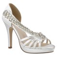 thumbnail image 2 of Women's Touch Ups Delaney Heeled Sandal White Satin 11 M, 2 of 2