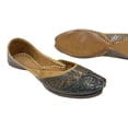 thumbnail image 2 of Punjabi Shoes Indian Jutti Ethnic Shoes Handmade Loafers Shoes Mojari Shoes US 7/ EURO 37, 2 of 4