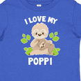 thumbnail image 4 of Inktastic Cute Sloth I Love My Poppi with Green Leaves Boys or Girls Baby T-Shirt, 4 of 5