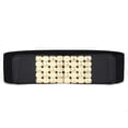 thumbnail image 1 of Cinturón de cintura de metal decorativo geométrico con hebilla entrelazada de INSPIRE CHIC para mujer en negro, 1 of 4