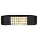 thumbnail image 1 of Cinturón de cintura de metal decorativo geométrico con hebilla entrelazada de INSPIRE CHIC para mujer en negro, 1 of 4