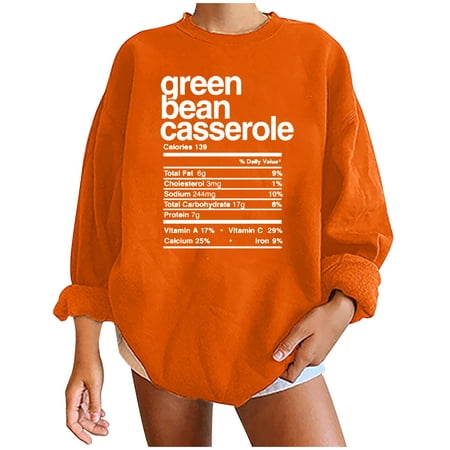 

Honeeladyy Sales Online Women s Vintage Funny Loose Long Sleeve O-Neck Chifft Printed Sweatshirt