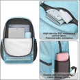 thumbnail image 3 of 17 Inch Lightweight Backpack,PVC Waterproof Oxford Fabric, Ergonomically Designed, with Large Capacity, Denim Cowboy Jean Style, 3 of 5
