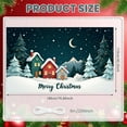 thumbnail image 2 of Snowy Theme Merry Christmas Banner Colorful Cottages Xmas Backdrop Christmas Tree Crescent Moon Festive Background for Christmas Party Home Decoration Photo Backdrop, 2 of 9