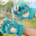thumbnail image 6 of Fgnfyis Cute Cartoon Gloves for Women Cozy Fingerless Winter Warmth Fashion Accessory Blue One Size, 6 of 9