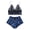 Blue, variant on Lingerie for Women Babydoll Satin Silk Pajamas Lace Sleepwear Printing Charming Nightdress Women's Underwear,Purple