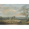 thumbnail image 2 of Paul Sandby 18x14 Black Ornate Wood Framed Double Matted Museum Art Print Titled - A Distant View of Maidstone, from Lower Bell Inn, Boxley Hill, 2 of 5