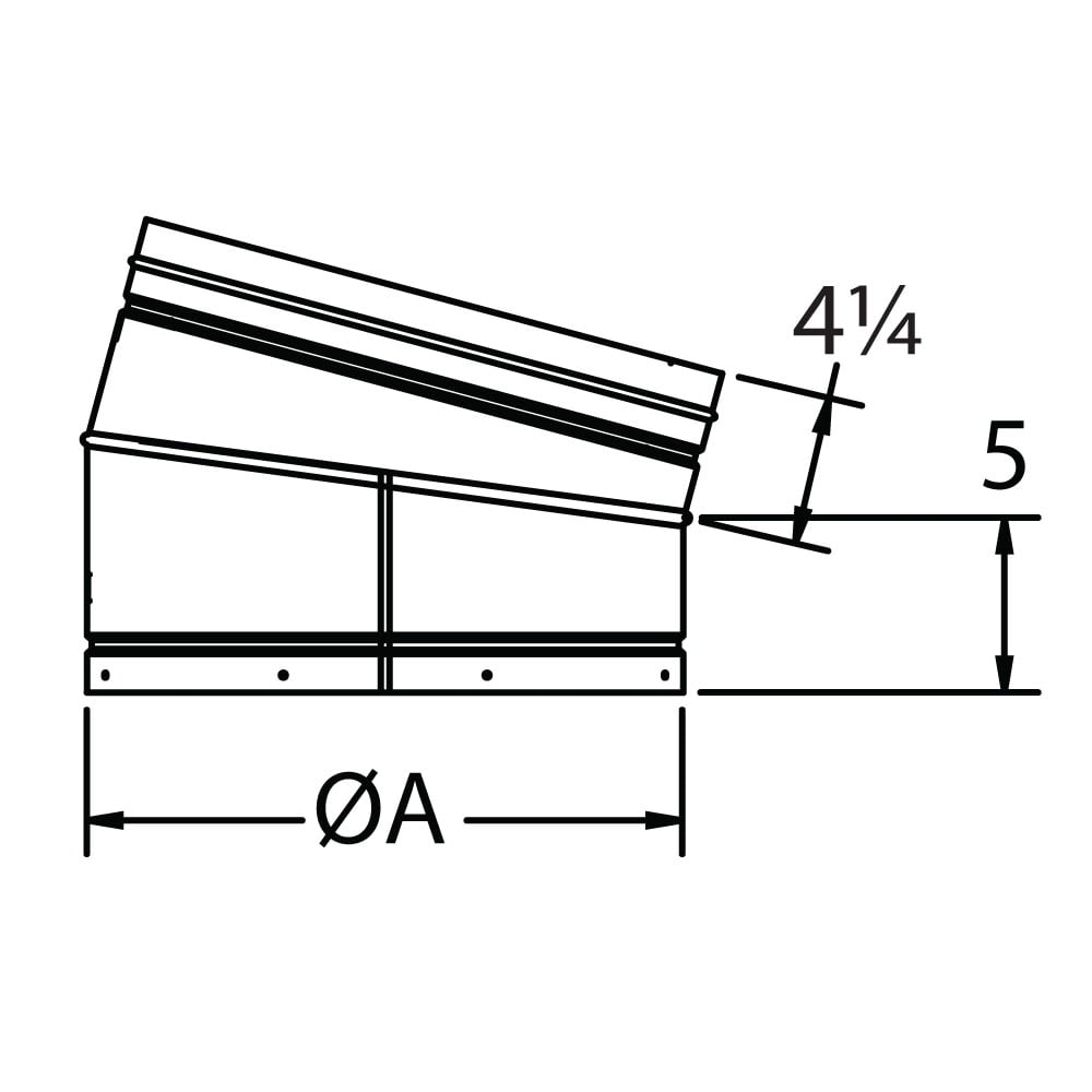 Duravent 10DCA-E15 10" Inner Diameter - Silver