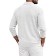 thumbnail image 5 of RJMDKXZ Men's Cardigan Sweaters Casual Classic Textured Button Down Notch Lapel Long Sleeve Cardigan with Pockets, 5 of 6