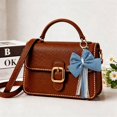thumbnail image 3 of Unique Bargains 1 Pc Handbag Charms Keychain Denim Bow Bag Accessories Light Blue White, 3 of 6