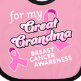 thumbnail image 4 of Inktastic For My Great Grandma-breast Cancer Awareness Boys or Girls Baby Bib, 4 of 4