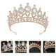 thumbnail image 3 of KAKOWELY Tiaras de diamantes de imitación, corona de boda, tiara de cumpleaños para mujer, elegante tocado de novia, 3 of 4