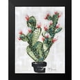 thumbnail image 2 of Hollihocks Art 12x14 Black Modern Framed Museum Art Print Titled - Cactus, 2 of 5