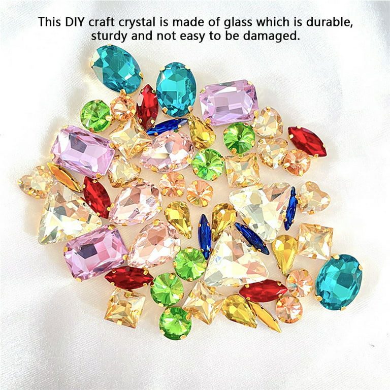 DIY Sewing Crystal Accessories Glass Diamond Glitter Rhinestone For  Clothing Sewn Transparent Bottom Glass Stone Needlework Bead