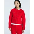 thumbnail image 3 of Free Assembly Women's Collarless Denim Jacket, Sizes XS-XXL, 3 of 7